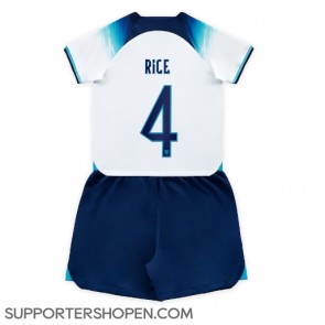 England Declan Rice #4 Hemmatröja Barn VM 2022 Kortärmad (+ korta byxor)